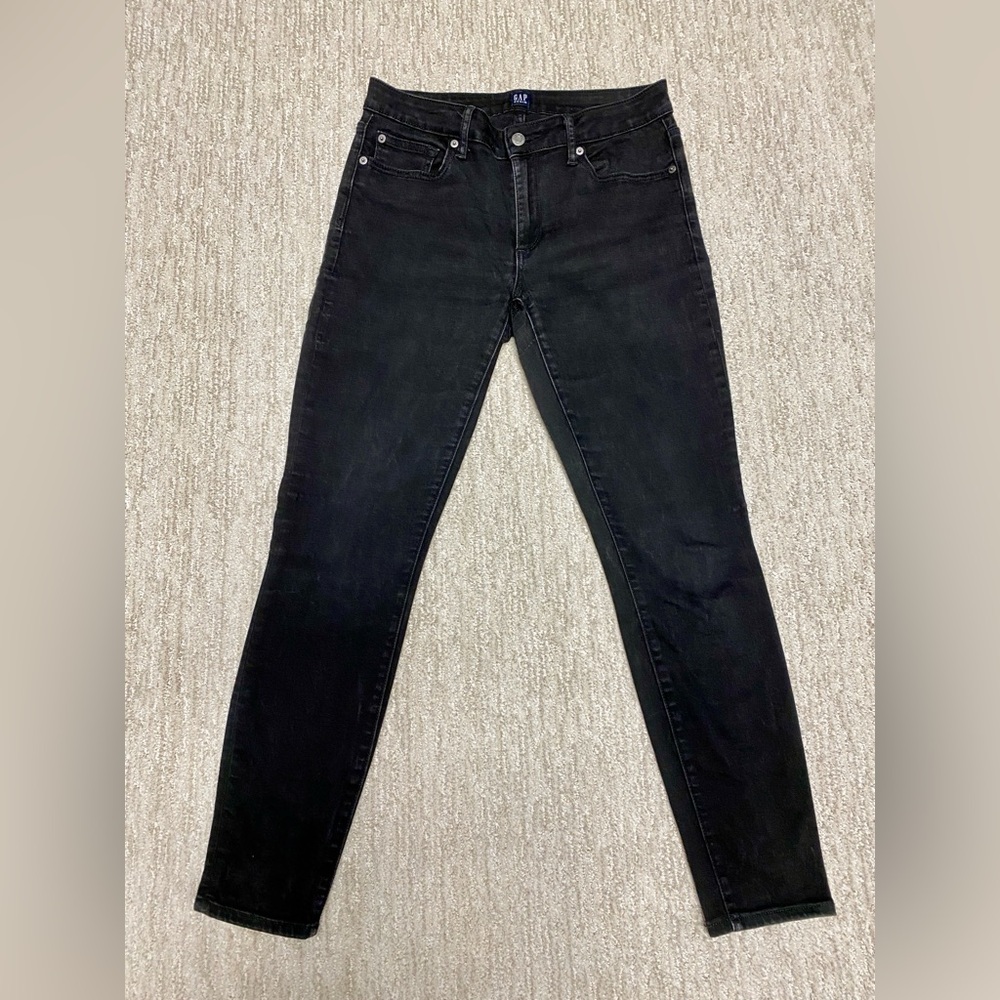GAP Women's Curvy Black True Skinny Jeans, Size 30